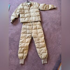 Cabela's Tan Quilted Jacket and Pants Combo